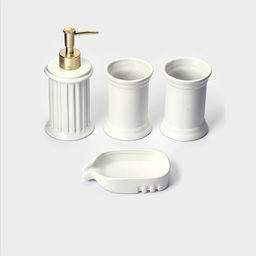 Набор для ванной SAVANNA Ретро, 4 предмета, дозатор для мыла, 2 стакана, мыльница