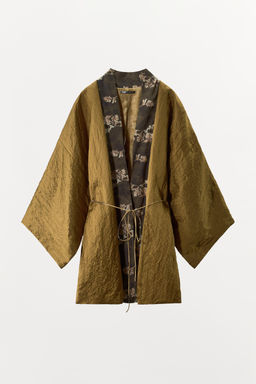 KIMONO REVERSIBLE ESTAMPADO / Bronce - Zara фото 3