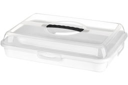 Контейнер для выпечки 43*30*10,5 см, прямоугольный, белый/прозрачный (модель 608) - Elan gallery фото 3