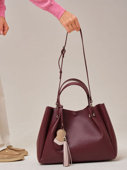 Кожаная сумка Vasilisa DBR 31210 зимняя вишня  фото 7