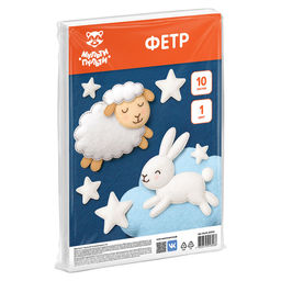 Фетр Мульти-Пульти А4 10л. 1мм, белый (ФЦ10_6856)