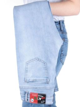 A809 LT. BLUE Джинсы зауженные женские AOTERSS - Фабричный китай фото 10
