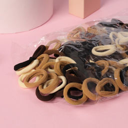 Цена за 2 шт. Резинки для волос «Махрушка спорт», набор 100 шт., 2.5 см, коричневые тона