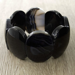 Браслет "Эшли" агат чёрный