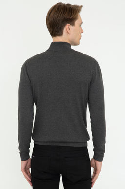 Erkek Antrasit Melanj Basic Kazak