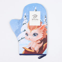 Варежка-прихватка Этель Веселья и радости 20х28 см, 100% хл, ватин 250 г/м2  фото 4