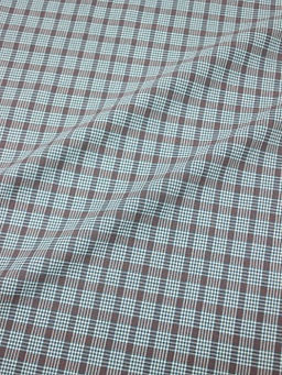 Вареный (стираный) хлопок Клетка-сеточка цв.сине-зеленая дымка, ш.2.5м, хл-100%, 115гр/м.кв