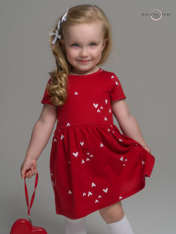 Платье Лето беленькие сердечки