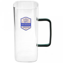 Кружка стеклянная 400мл Байкал тонкостенное, боросиликатное стекло, цветная ручка, 6х6см h14,5см, горло 5,9х5,9см, основание 5,5х5,5см, набор 4 штуки, в подарочной коробке, Делисога (Delisoga) (Китай) - Домашняя мода фото 3