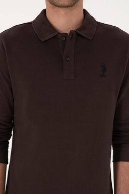Erkek Koyu Kahverengi Basic Sweatshirt Sepette S_rpriz _ndirim - U.s. polo assn фото 6