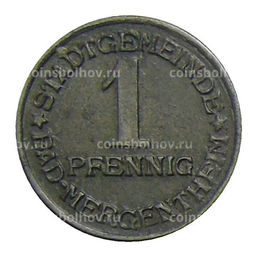 Монета 1 пфенниг 1920 года Германия Нотгельд Бад-Маргентхайм