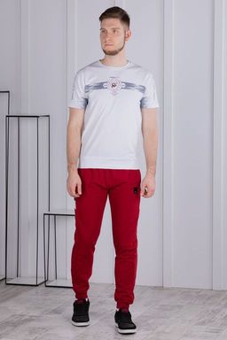 брюки спортивные 
 3.MM107B-бордовый