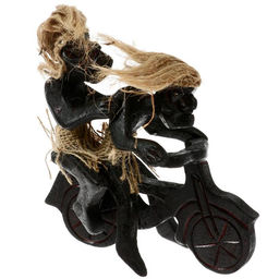 Сувенир «Аборигены на мопеде», 18 см, дерево