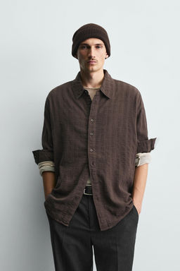 TEXTURED CHECK SHIRT - Zara фото 2
