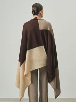 Палантин из кашемира 09090 шоколадный