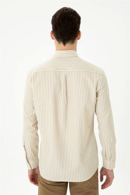 U. S. Polo Assn Мужская рубашка с длинным рукавом Stone - U.s. polo assn фото 5