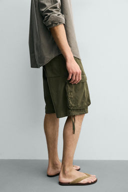 BERMUDA CARGO RELAXED FIT / Khaki - Zara фото 5