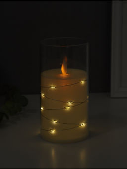 Светодиодная свеча, ночник LED RISALUX «Романтик», 3×ААА, 7.5×7.5×15 см