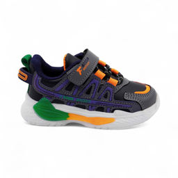 LED - кроссовки С7221-3 серо оранжевые - Sport фото 2