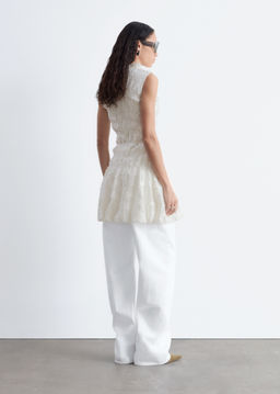 Vestido mini con fruncido con nido de abeja - H&m фото 4