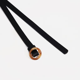 Ремень женский, ширина 1,2 см, пряжка пластик, цвет чёрный - Simaland фото 2