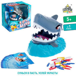 Настольная игра на ловкость Не шути с акулой, пасть открывается