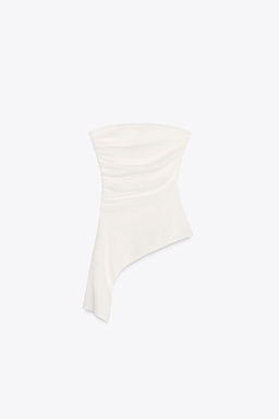 TEXTURED BANDEAU TOP - Zara фото 23