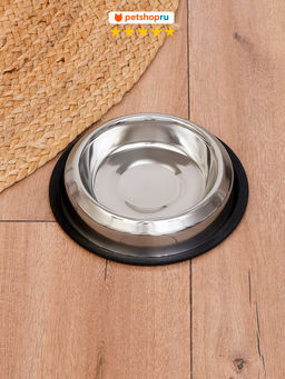 Миска металлическая, с прорезиненным дном, 400 мл AEDBNTI - 02