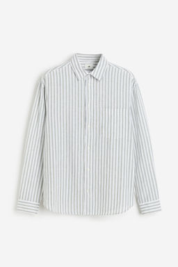 Camisa en mezcla de lino Relaxed Fit - H&m фото 4