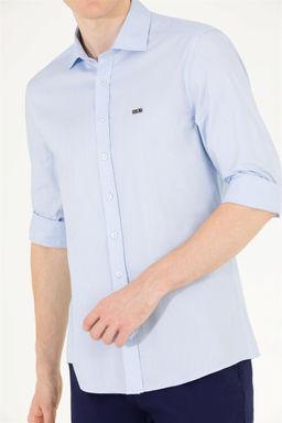 U. S. Polo Assn Мужская голубая базовая рубашка с длинным рукавом - U.s. polo assn фото 13