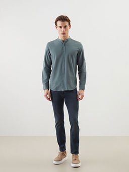 Regular Fit Krinkle B?zg?l? Erkek G?mlek