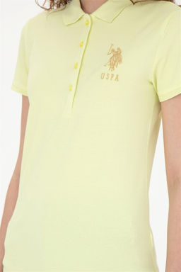 Женская светло-желтая базовая футболка - U.s. polo assn фото 6
