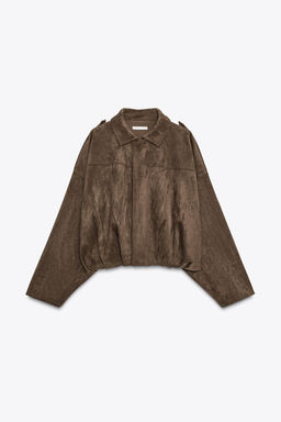 SUEDE EFFECT BOMBER JACKET - Zara фото 31
