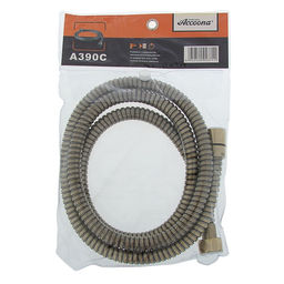 Душевой шланг Accoona A390C, 150 см, латунная гайка, латунный конус, цвет бронза, Имп/Имп