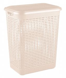 КОРЗИНА ДЛЯ БЕЛЬЯ 30Л, 370Х260Х465 ММ (бежевый) - Econova фото 2