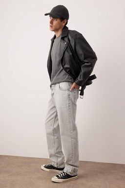 TRENDYOL MAN Ac?k Mavi %100 Pamuk Baggy Fit Jeans Bol Kot Pantolon TMNAW24JE00027 - Trendyolmilla фото 77