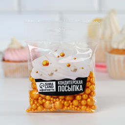 Посыпка кондитерская мягкая: желтая, 50 г.