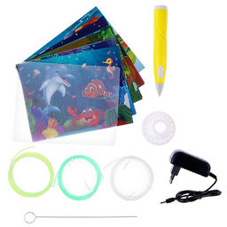 3D ручка с блоком питания, PCL пластик светиться в темноте, жёлтая - Simaland фото 4