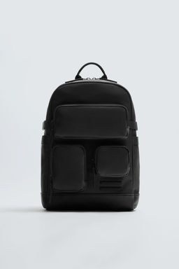 RUBBERISED MULTI-POCKET BACKPACK