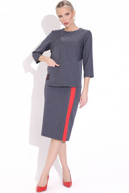 Костюм Элегантная леди (полоска/трюфель)