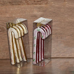 Набор украшений "Трость" 4шт. 15см (7ES04V-46R-G) в разных пачках - разные цвета