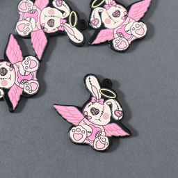 Цена за 4 шт. Декор для творчества акрил двусторонний «Зомби-зайка», 3.6×4.2×0.2 см