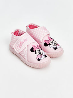 Minnie Mouse Bask?l? K?z ?ocuk Ev Ayakkab?s?