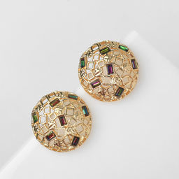 Серьги со стразами Блеск вечера клуб судьбы, белые в золоте