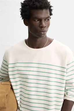 STRIPED JACQUARD T-SHIRT - Zara фото 5