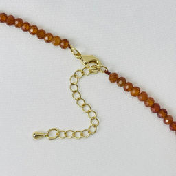 Бусы-чокер из Граната "Спессартин" "градиент" 38 см +