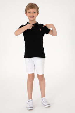 Erkek Гocuk Siyah Basic Polo Yaka TiЕГrt