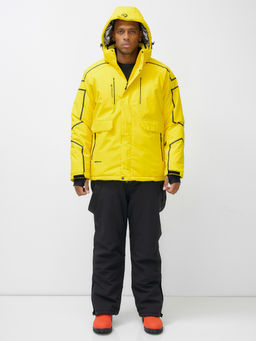 Горнолыжный костюм мужской зимний желтого цвета 390J - Leifensh фото 11