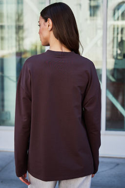 Лонгслив оверсайз с принтом