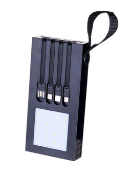 Внешний портативный аккумулятор 10000 мАч, 10 W, 2USB, Type-C, фонарик, солнечная панель, чёрный - Simaland фото 4